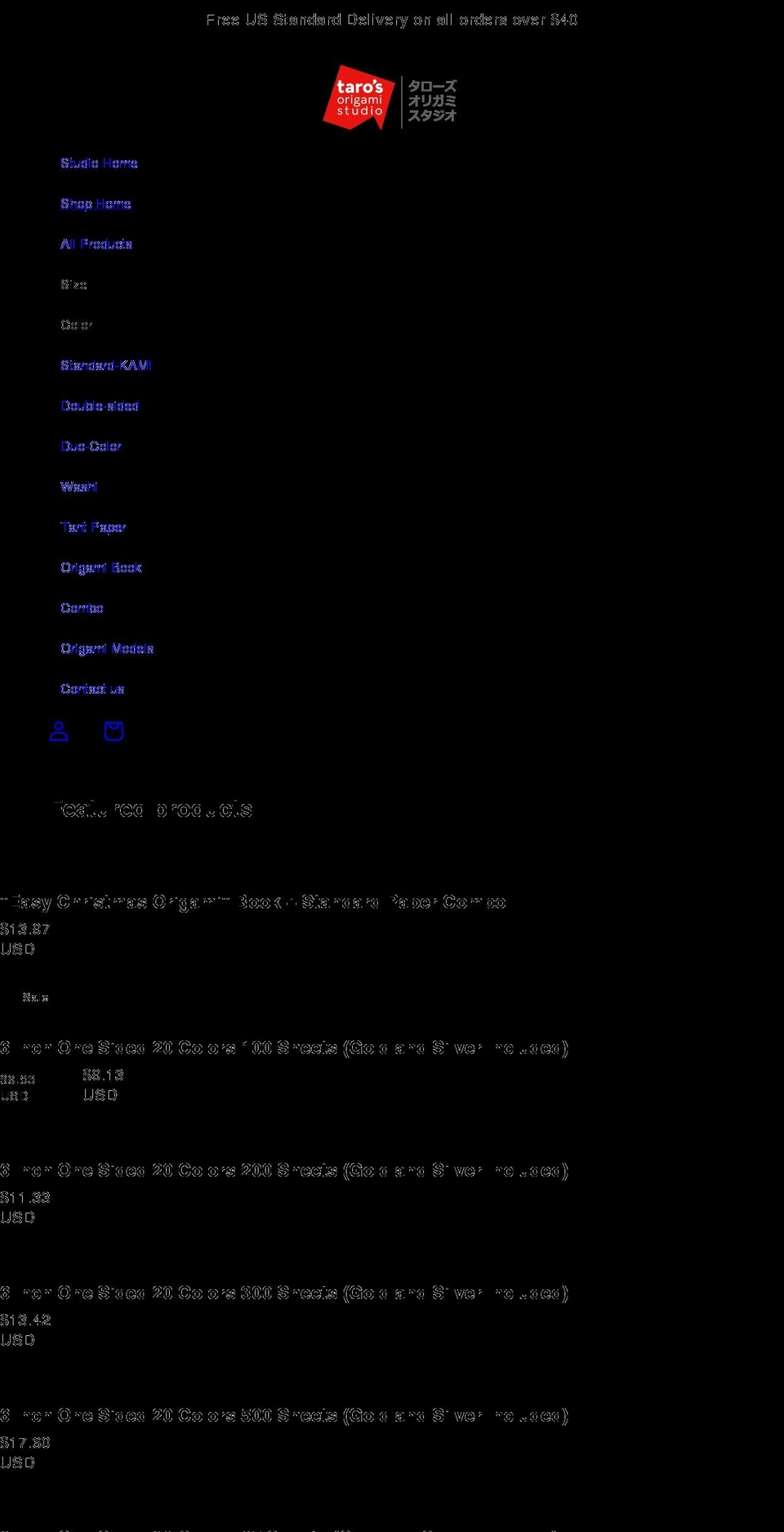 theorigamiconcept.com shopify website screenshot