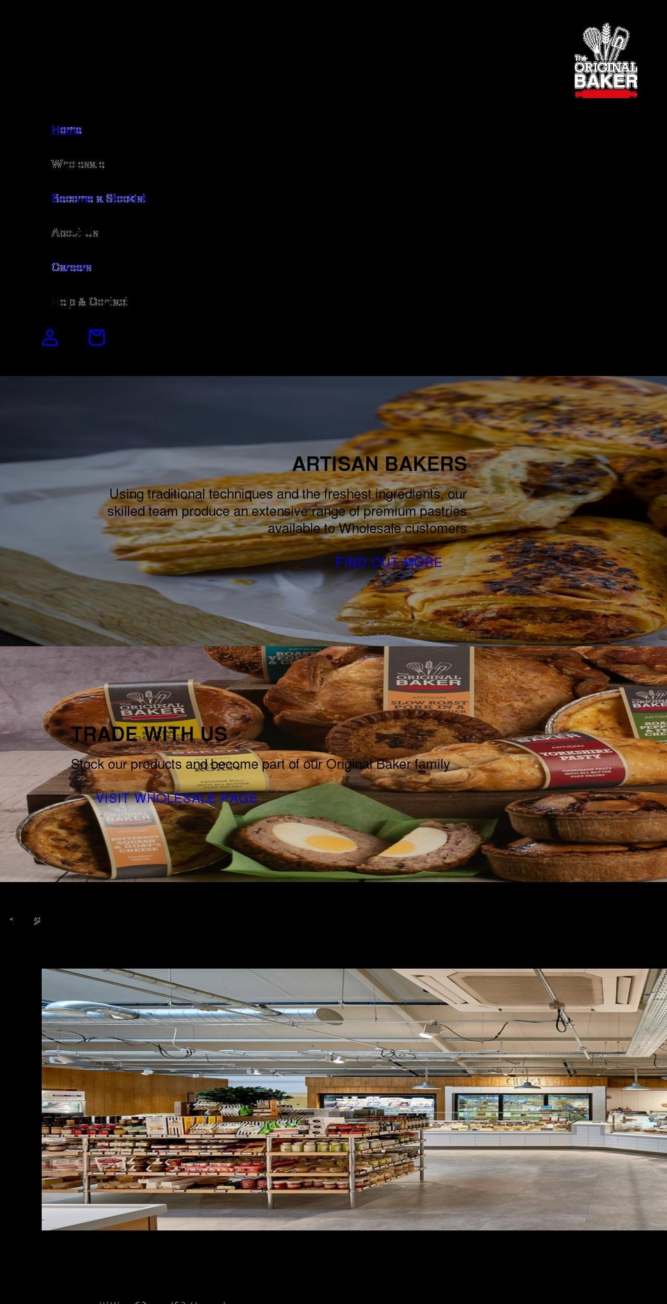 theoriginalbaker.co.uk shopify website screenshot