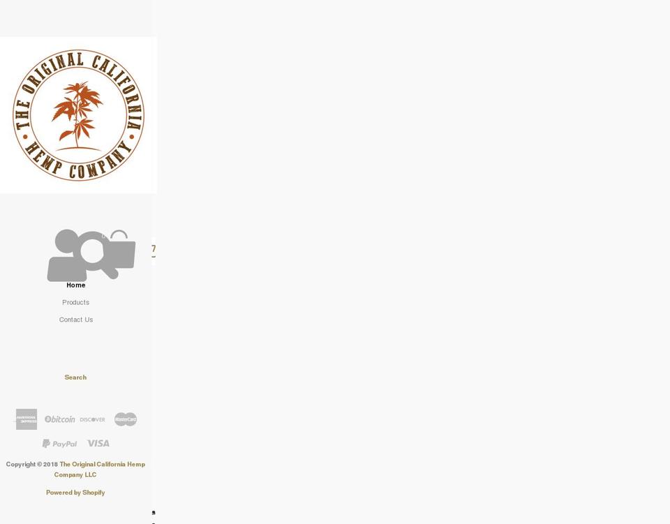 theoriginalcaliforniahempcompany.com — Shopify storefront screenshot
