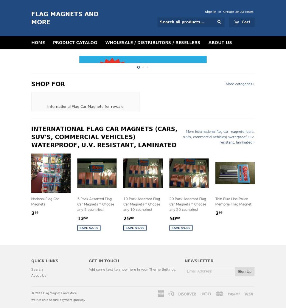 theoriginalflagmagnets.com shopify website screenshot