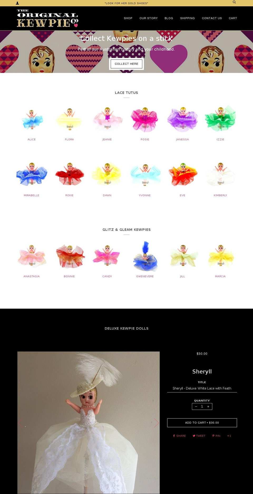 theoriginalkewpieco.com — Shopify storefront screenshot