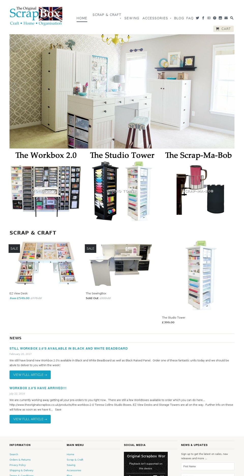 Stockholm Shopify theme site example theoriginalscrapbox.co.uk