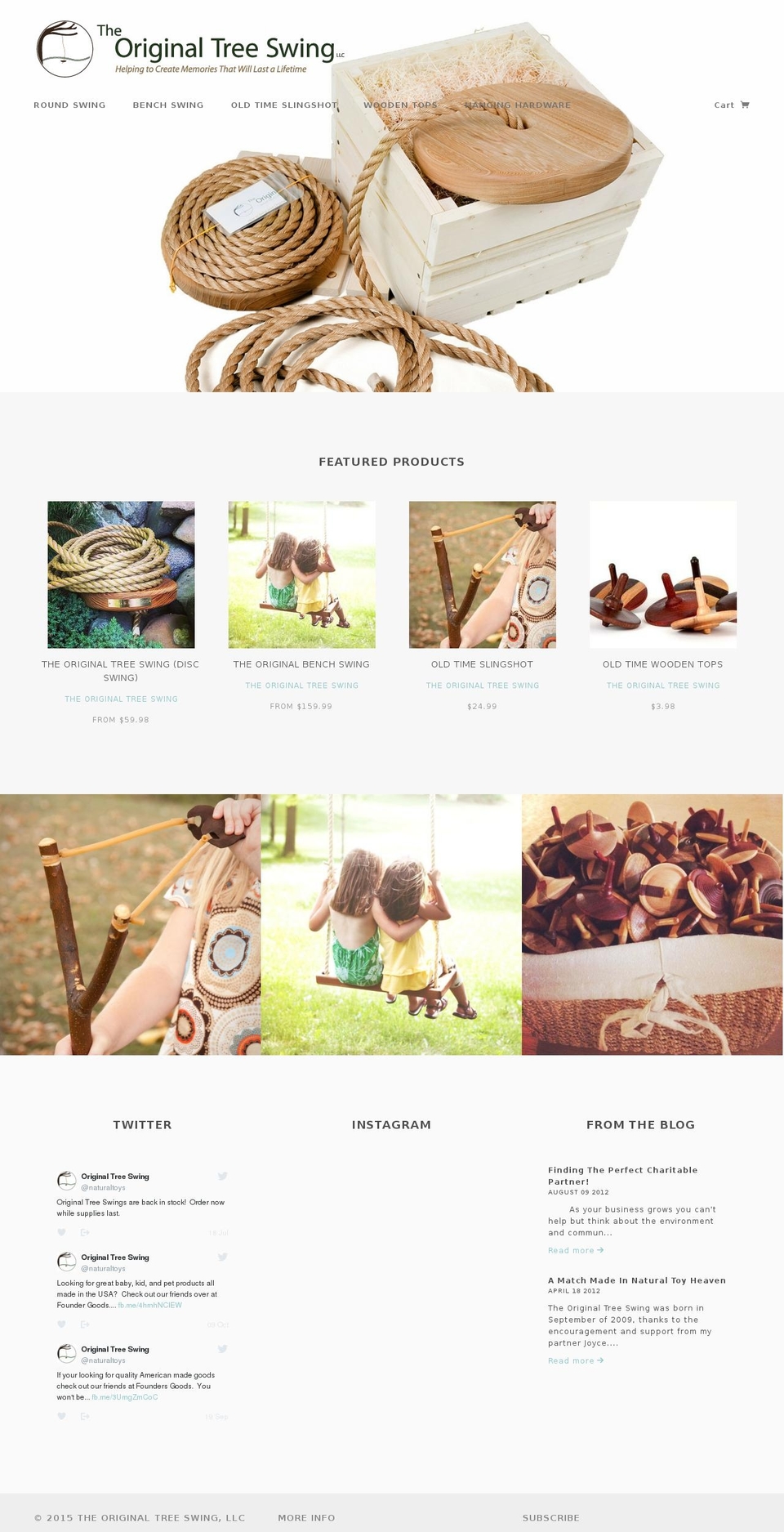 theoriginaltreeswing.com shopify website screenshot