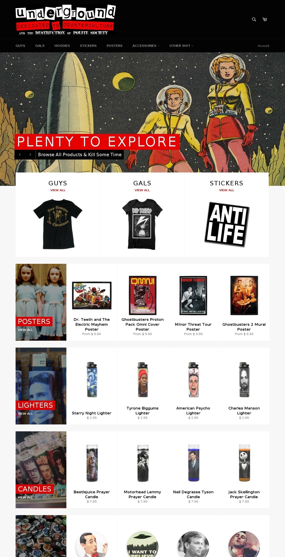 theoriginalunderground.com shopify website screenshot