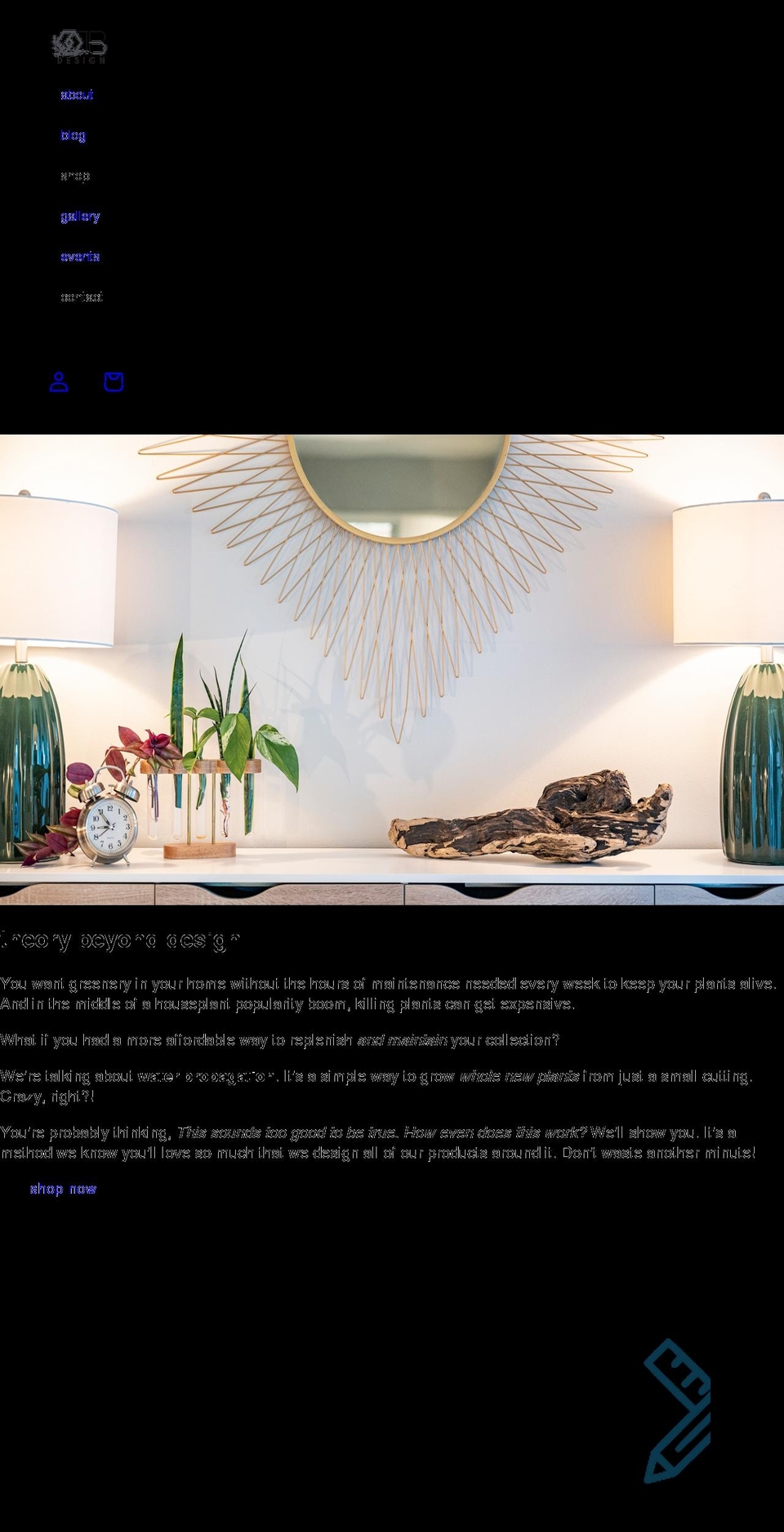 theorybeyonddesign.com shopify website screenshot