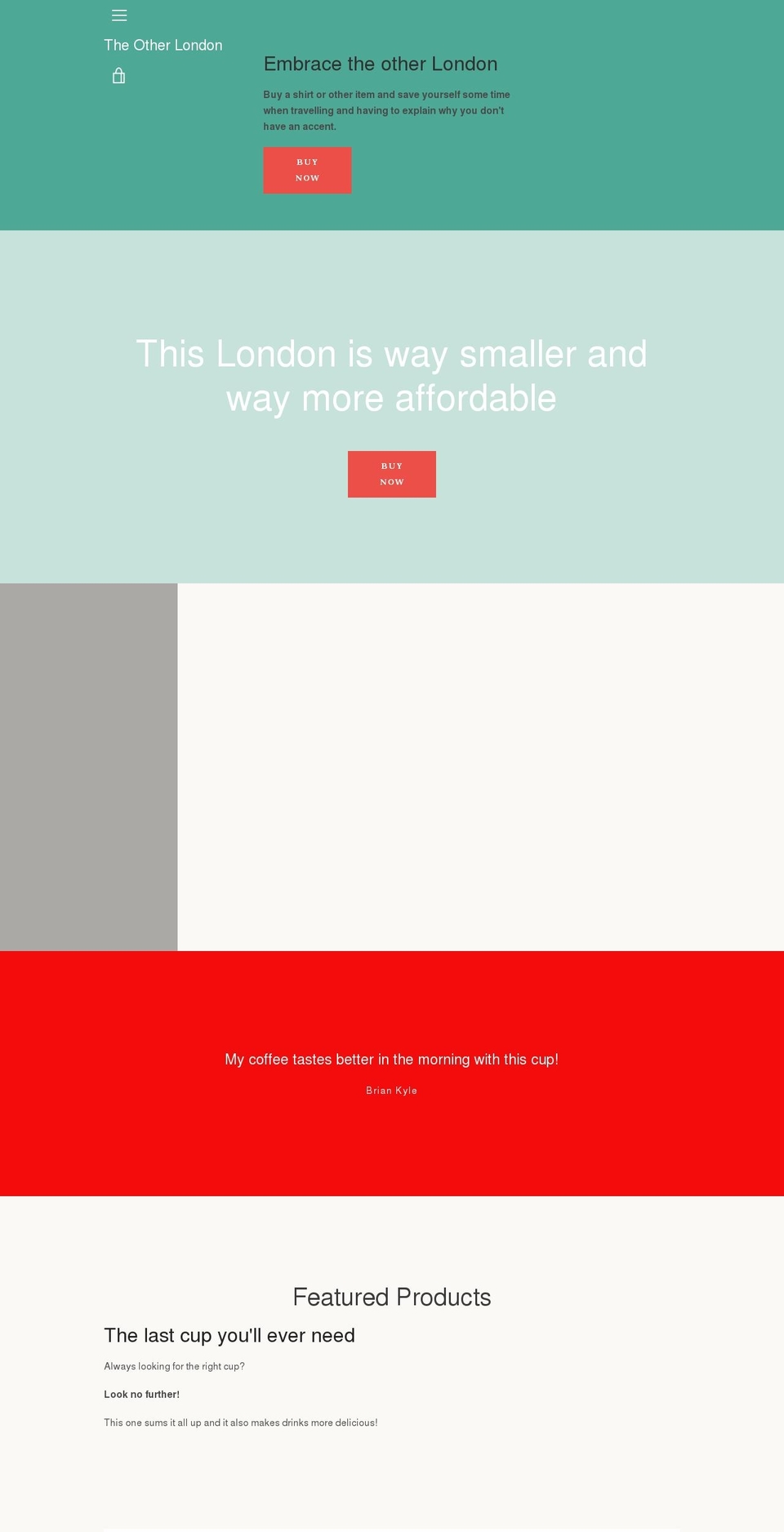 theotherlondon.ca shopify website screenshot