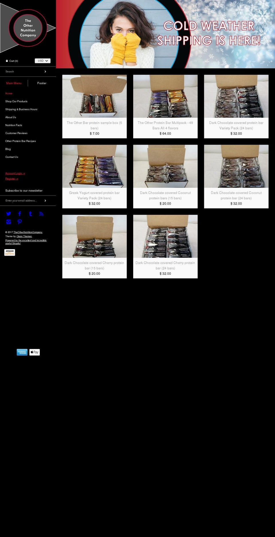theothernutritioncompany.com shopify website screenshot