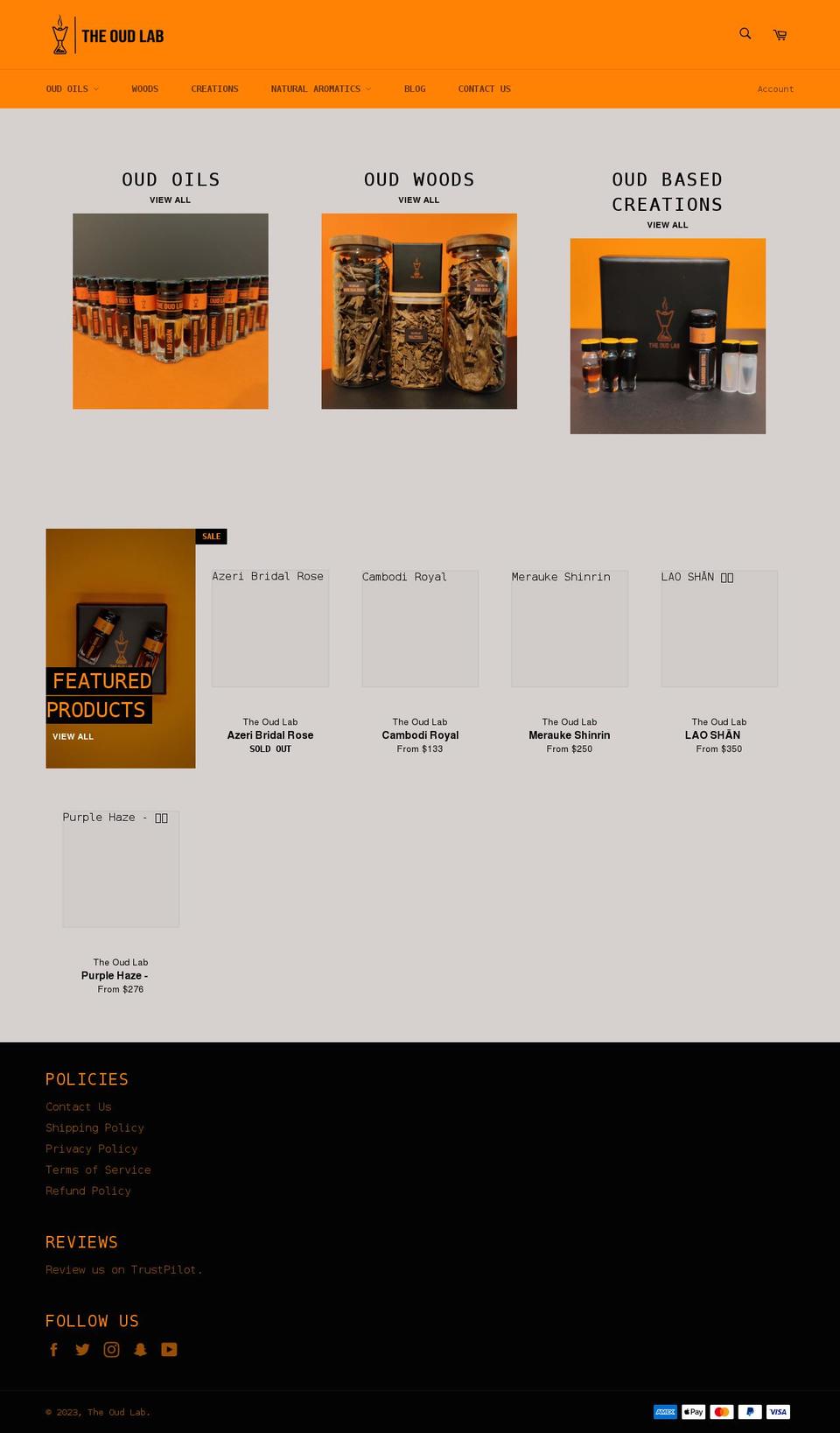 theoudlab.com shopify website screenshot