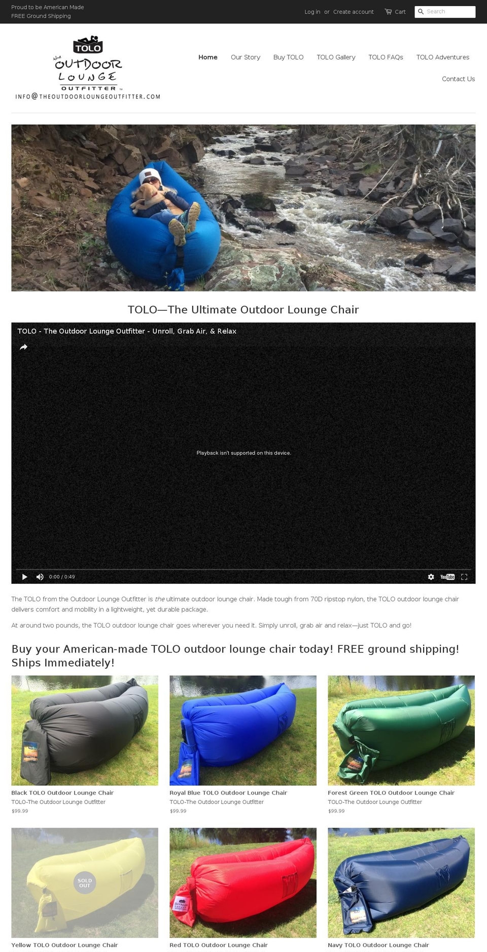 theoutdoorloungeoutfitter.com shopify website screenshot