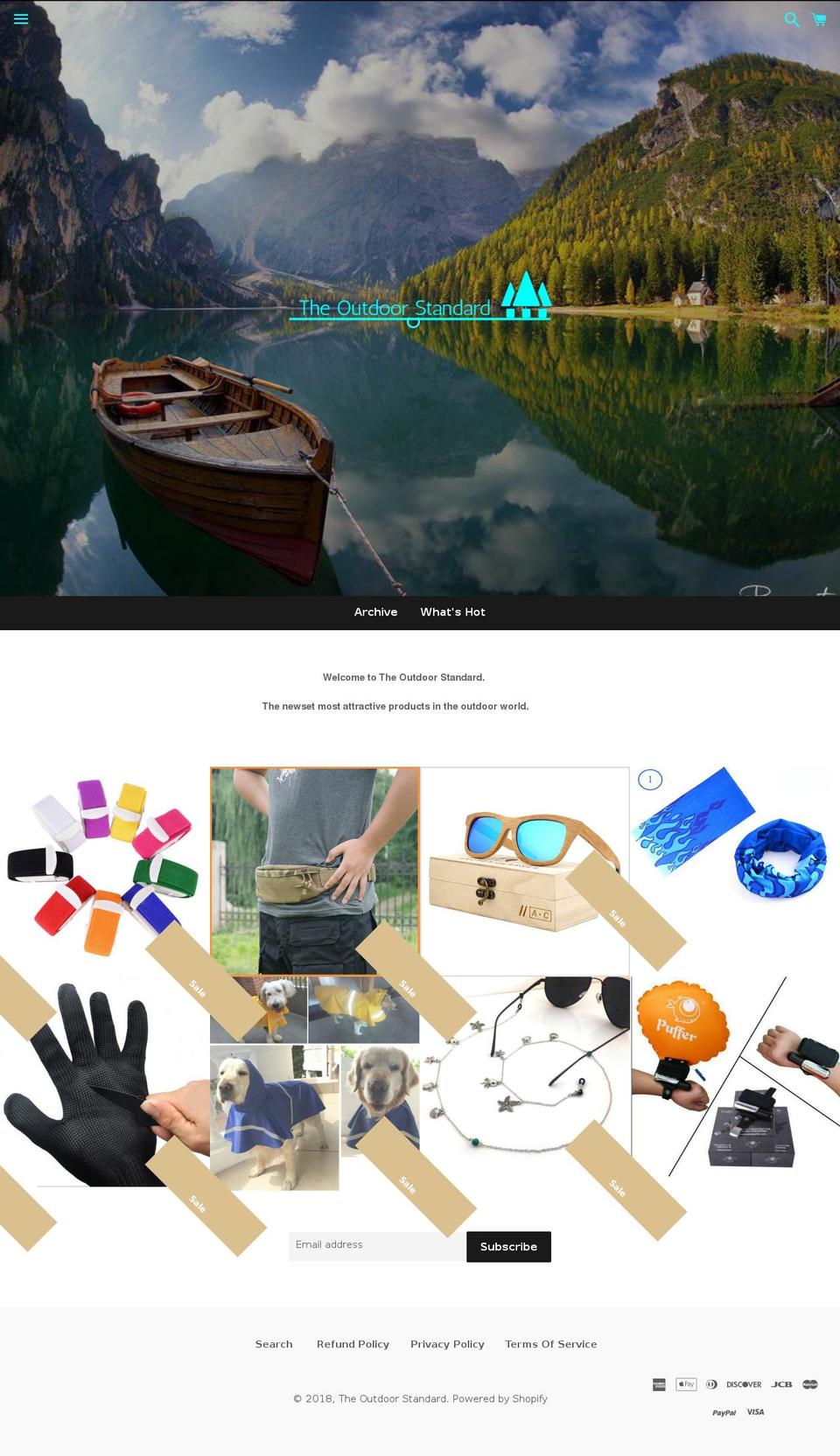theoutdoorstandard.com — Shopify storefront screenshot