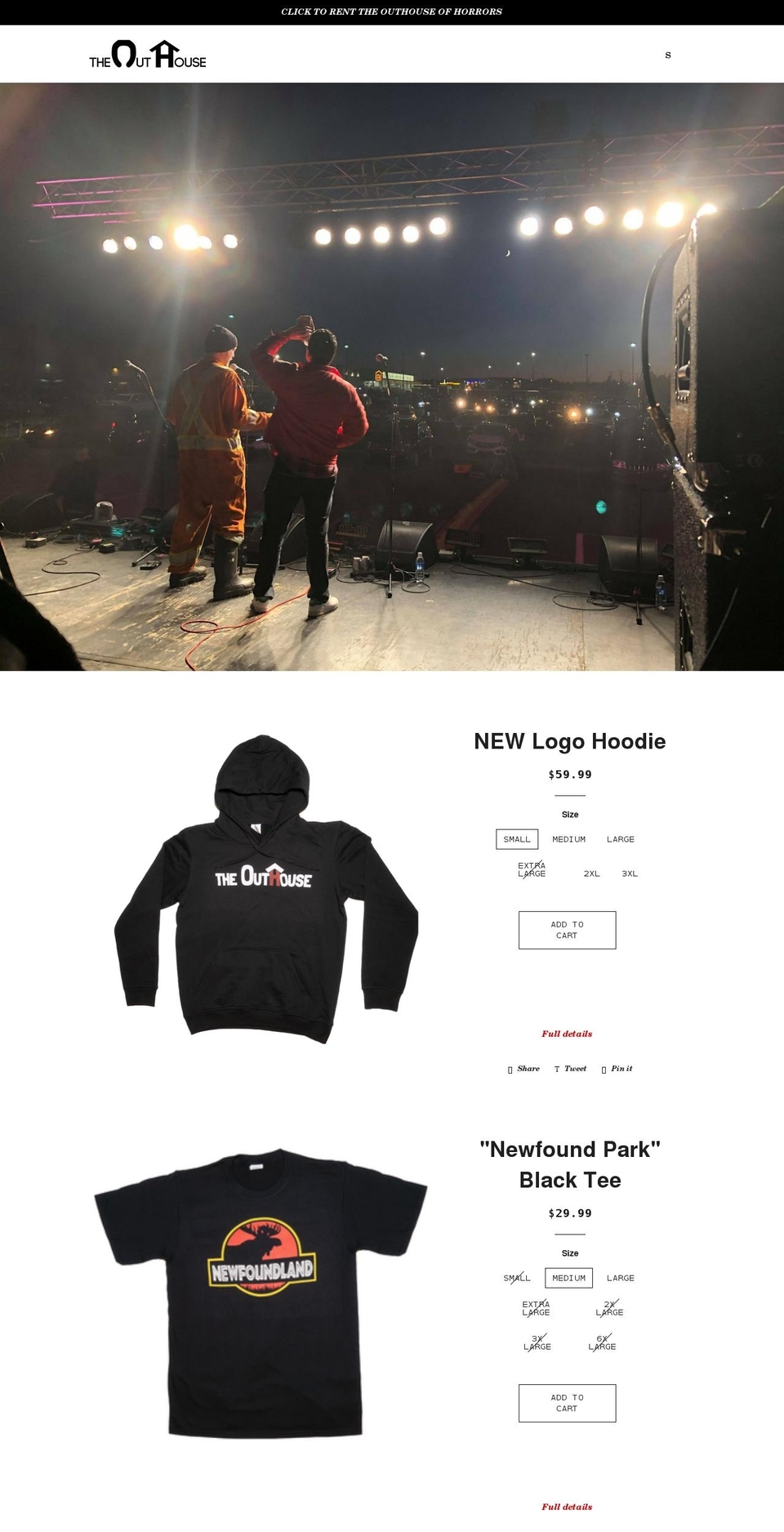 theouthousetv.com — Shopify storefront screenshot