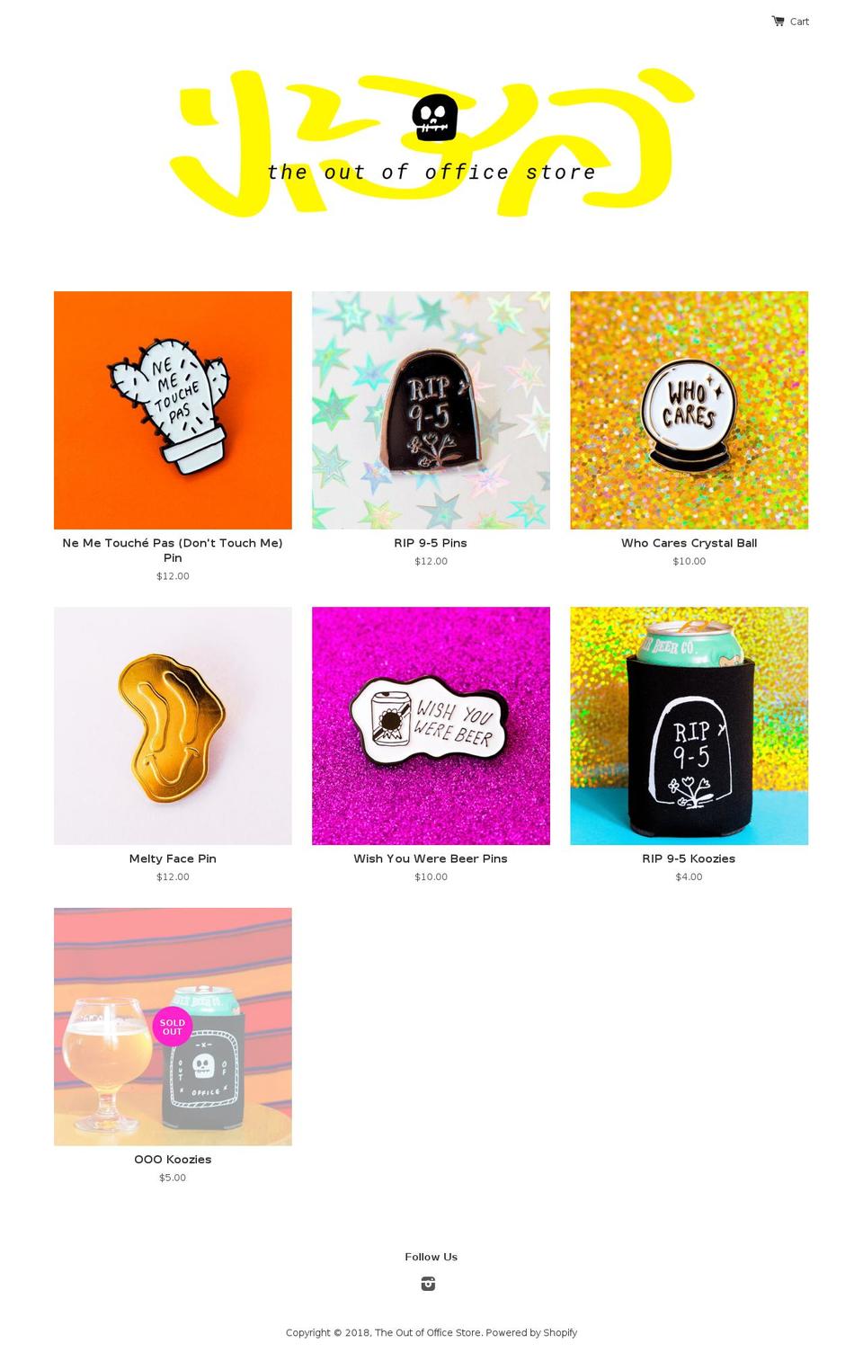 theoutofofficestore.com — Shopify storefront screenshot