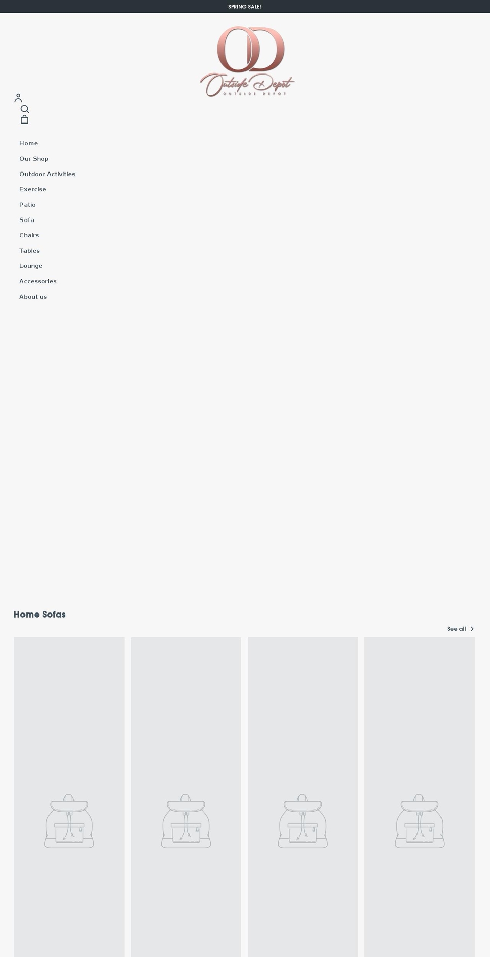 theoutsidedepot.com shopify website screenshot