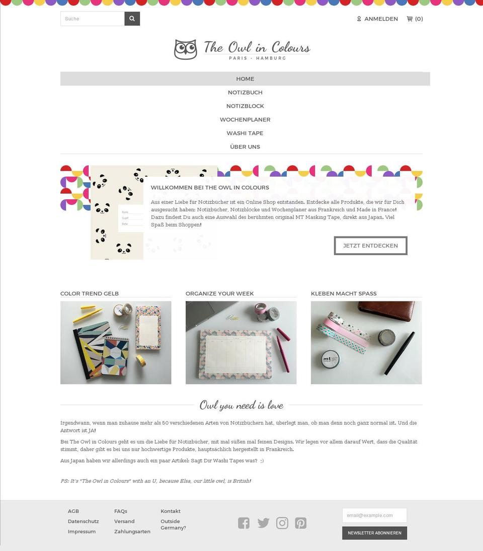 theowlincolors.com shopify website screenshot