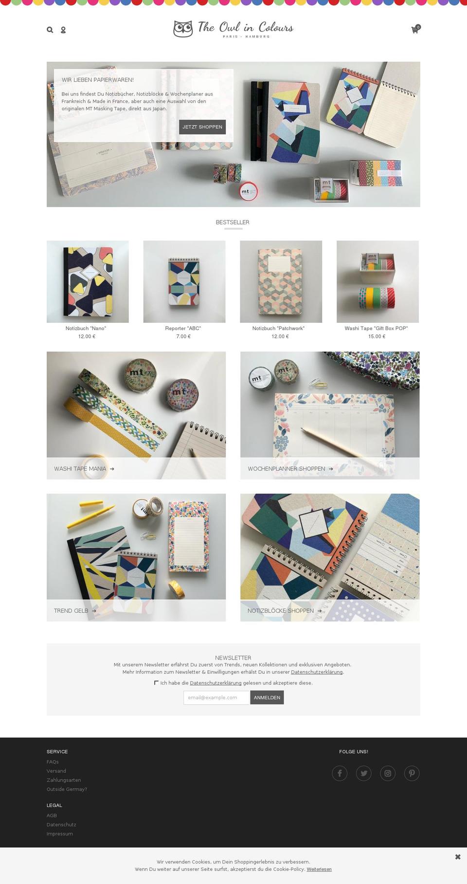 theowlincolours.com — Shopify storefront screenshot