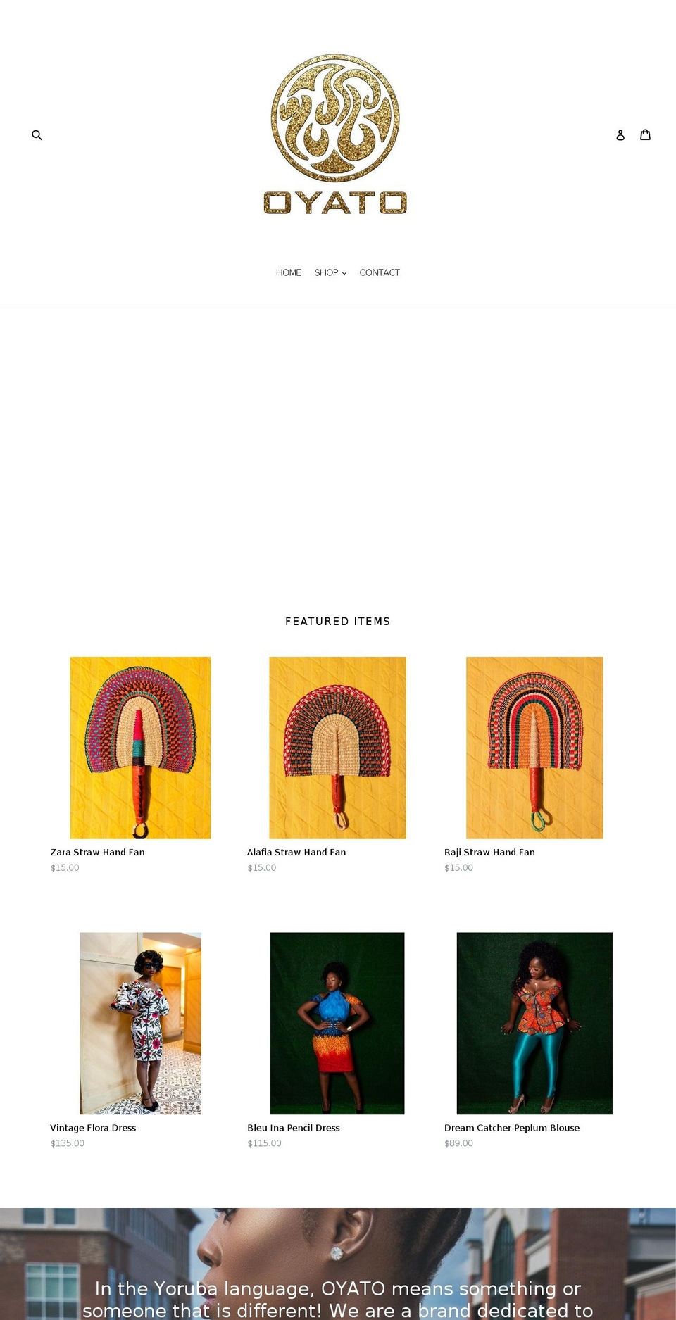 theoyatostudio.com — Shopify storefront screenshot