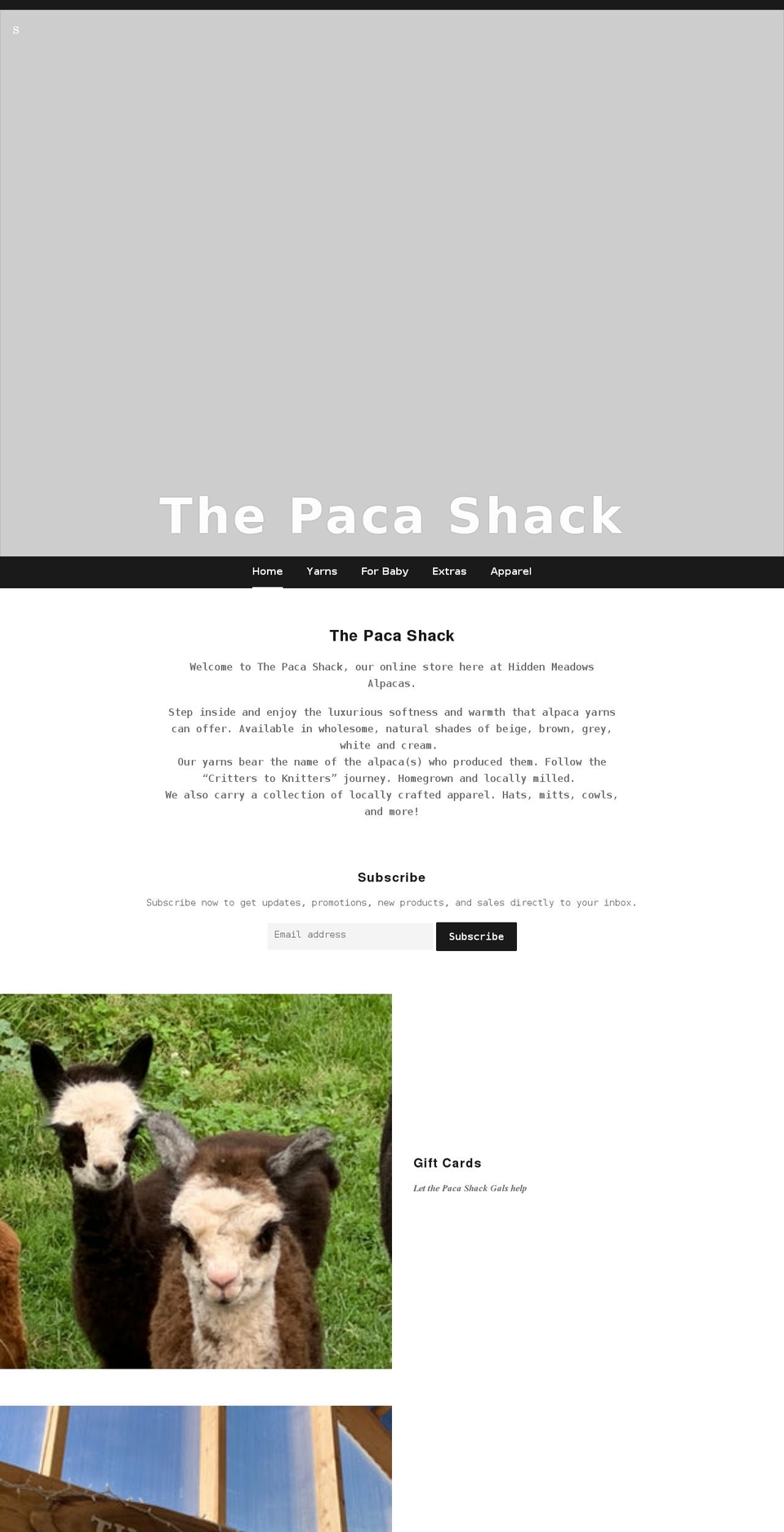 thepacashack.com shopify website screenshot