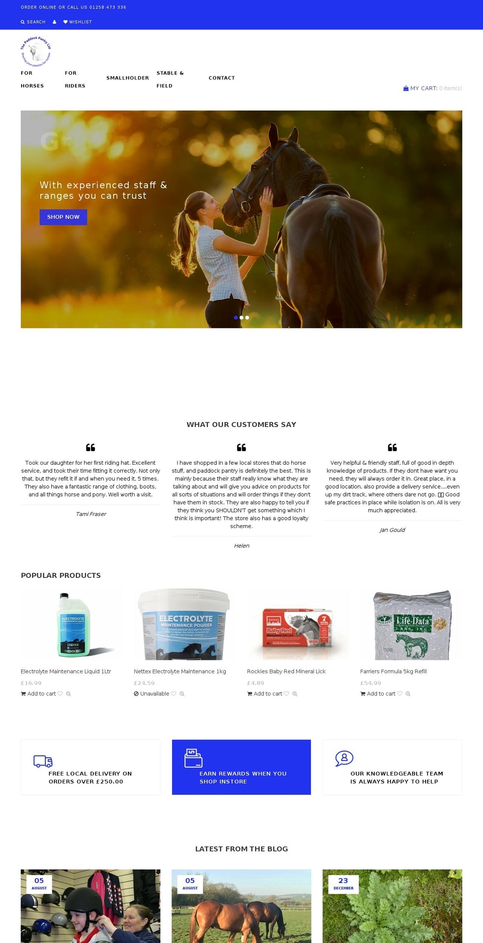 thepaddockpantry.co.uk shopify website screenshot