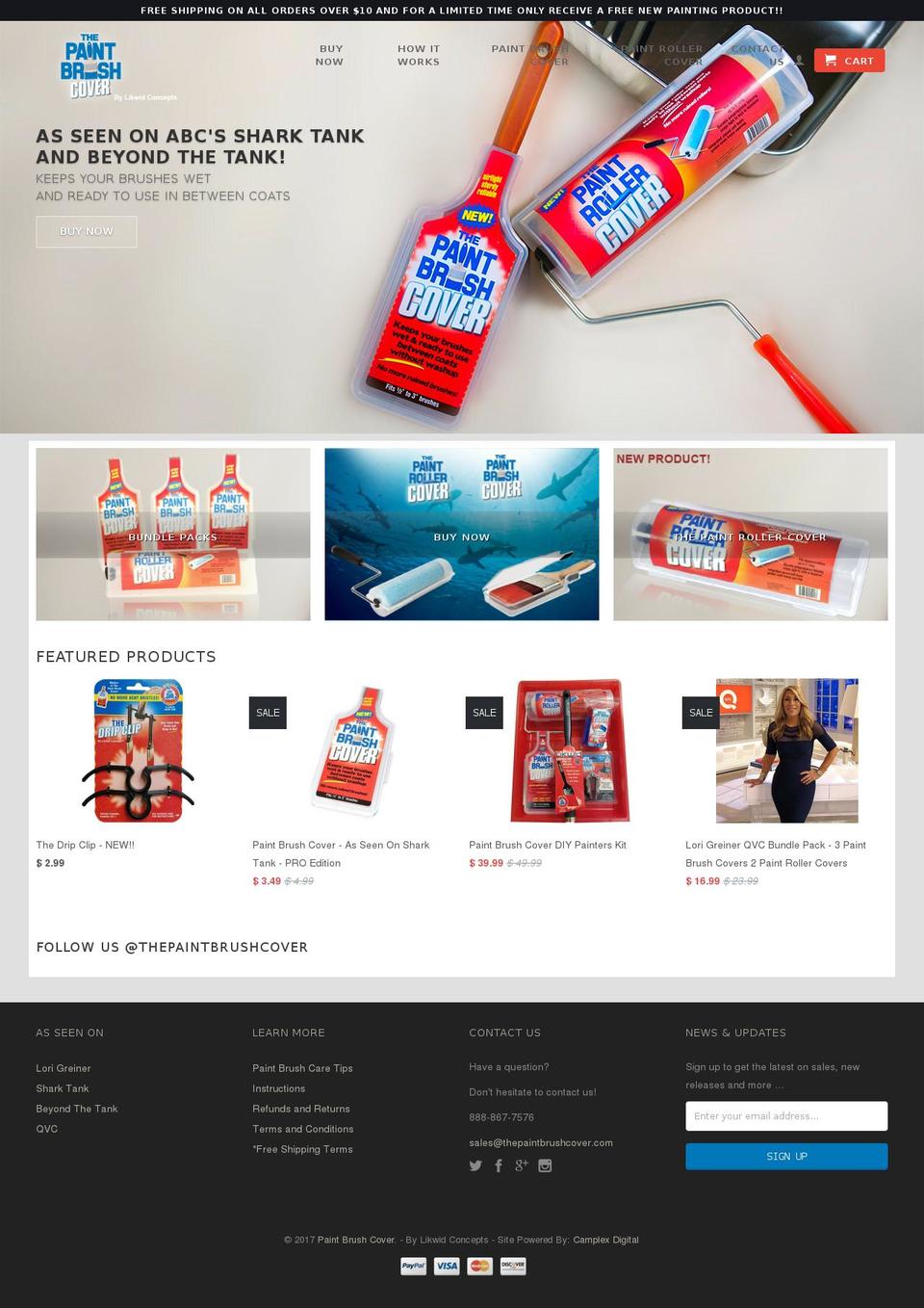 Ha Shopify theme site example thepaintbrushcover.net