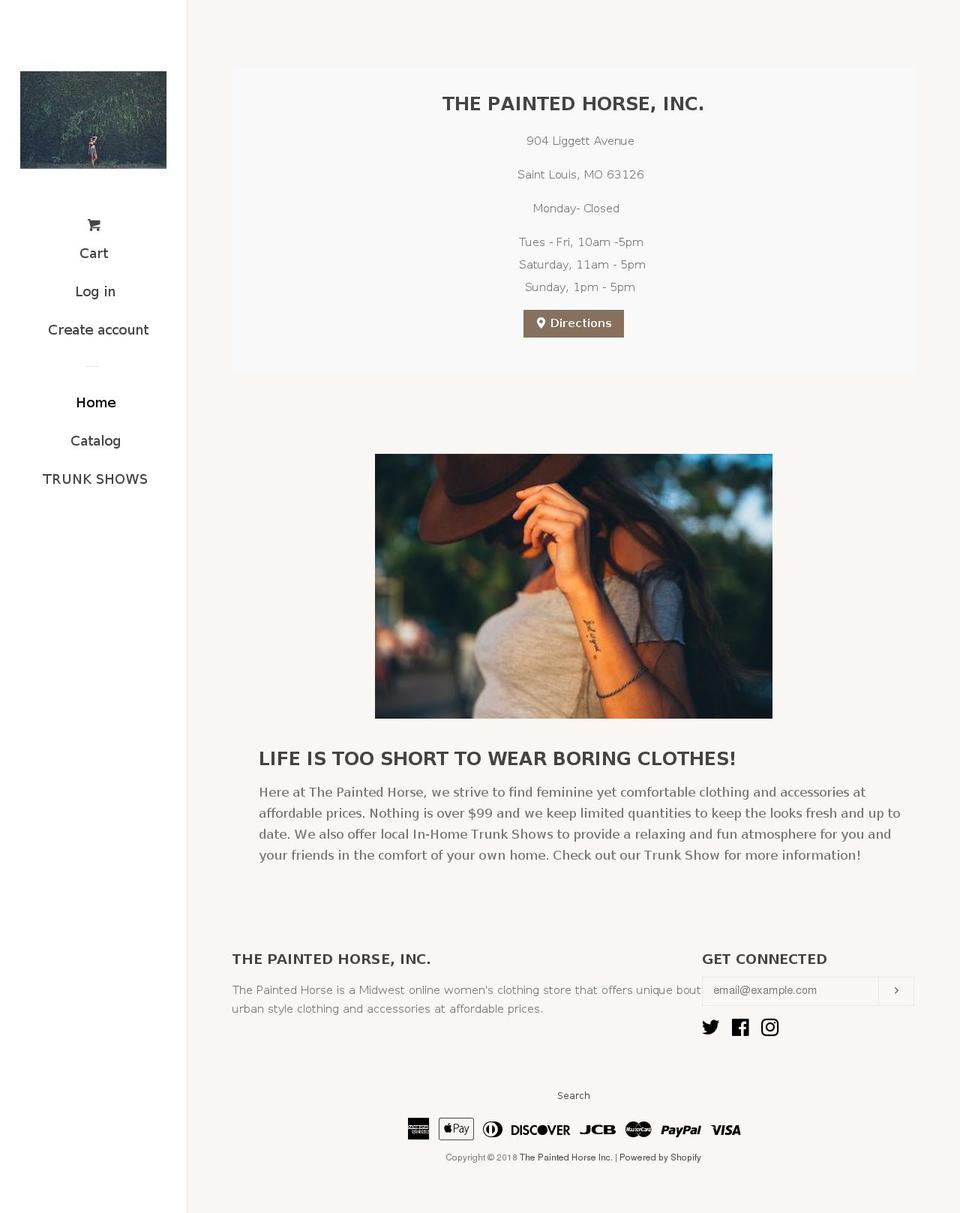 thepaintedhorsestl.com — Shopify storefront screenshot