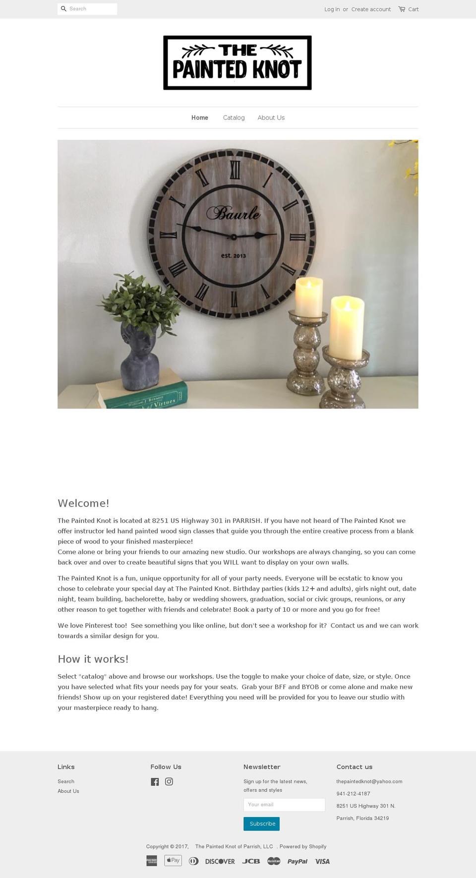 thepaintedknot.com shopify website screenshot