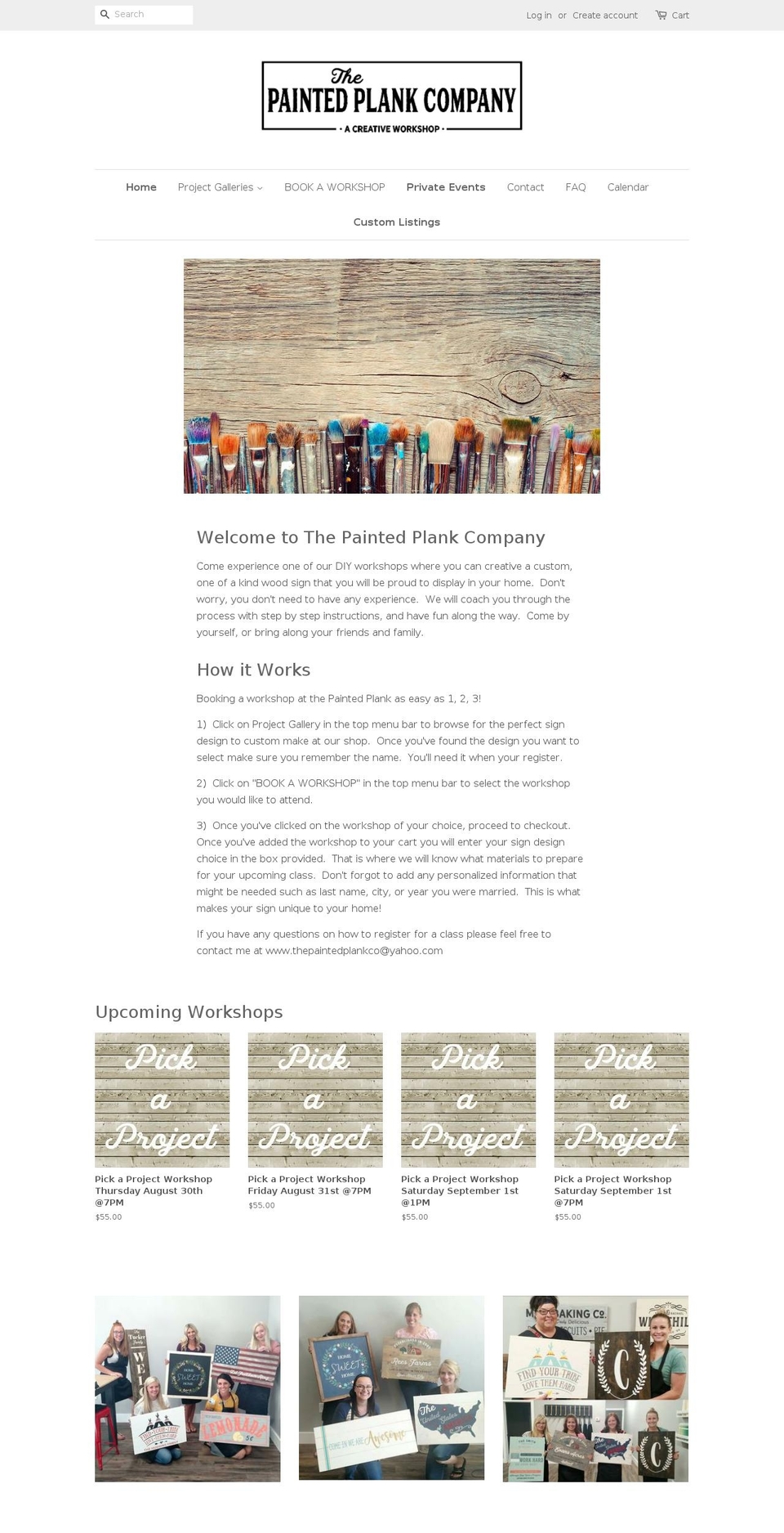 thepaintedplankcompany.com shopify website screenshot