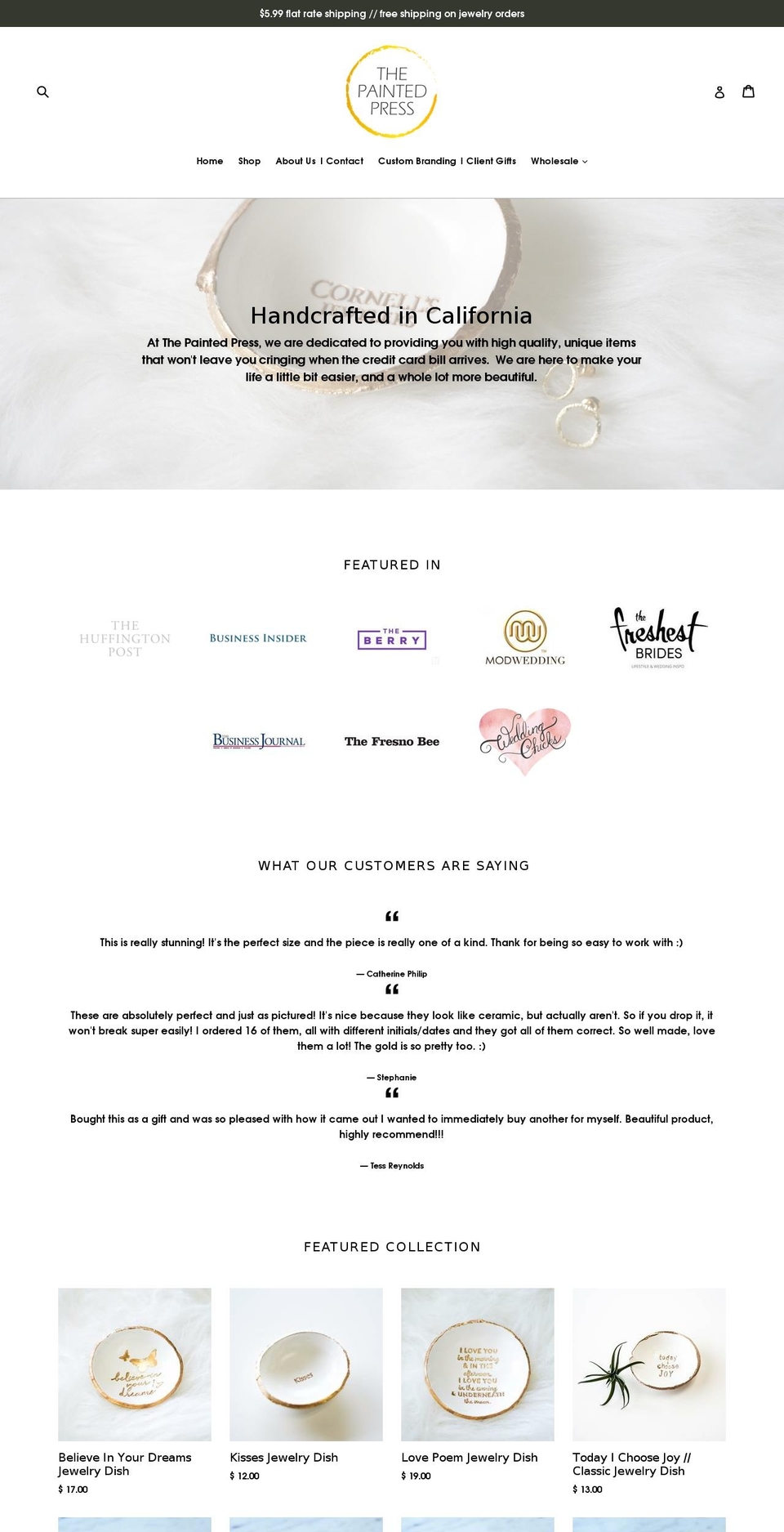 Possible Theme Shopify theme site example thepaintedpress.com