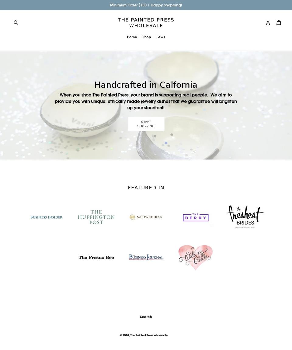 thepaintedpresswholesale.com — Shopify storefront screenshot