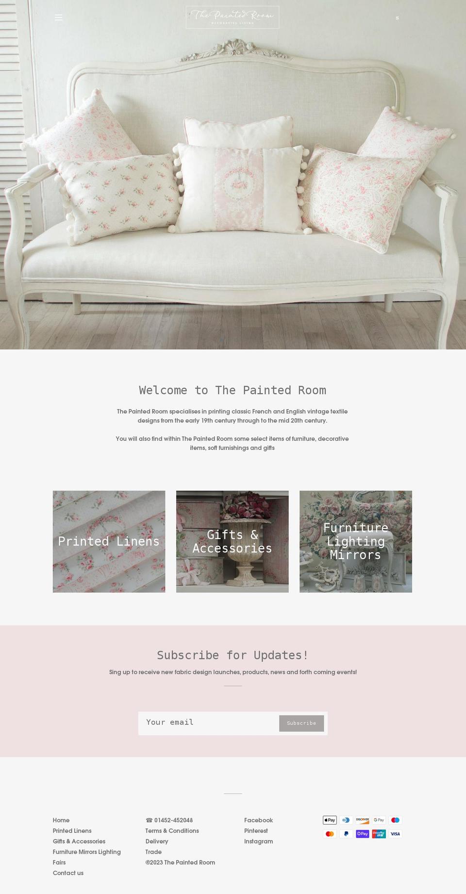 thepaintedroom.co.uk shopify website screenshot