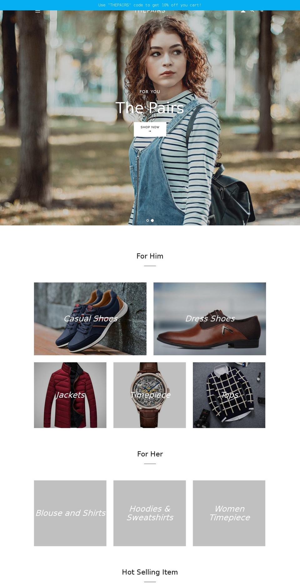 thepairs.net shopify website screenshot