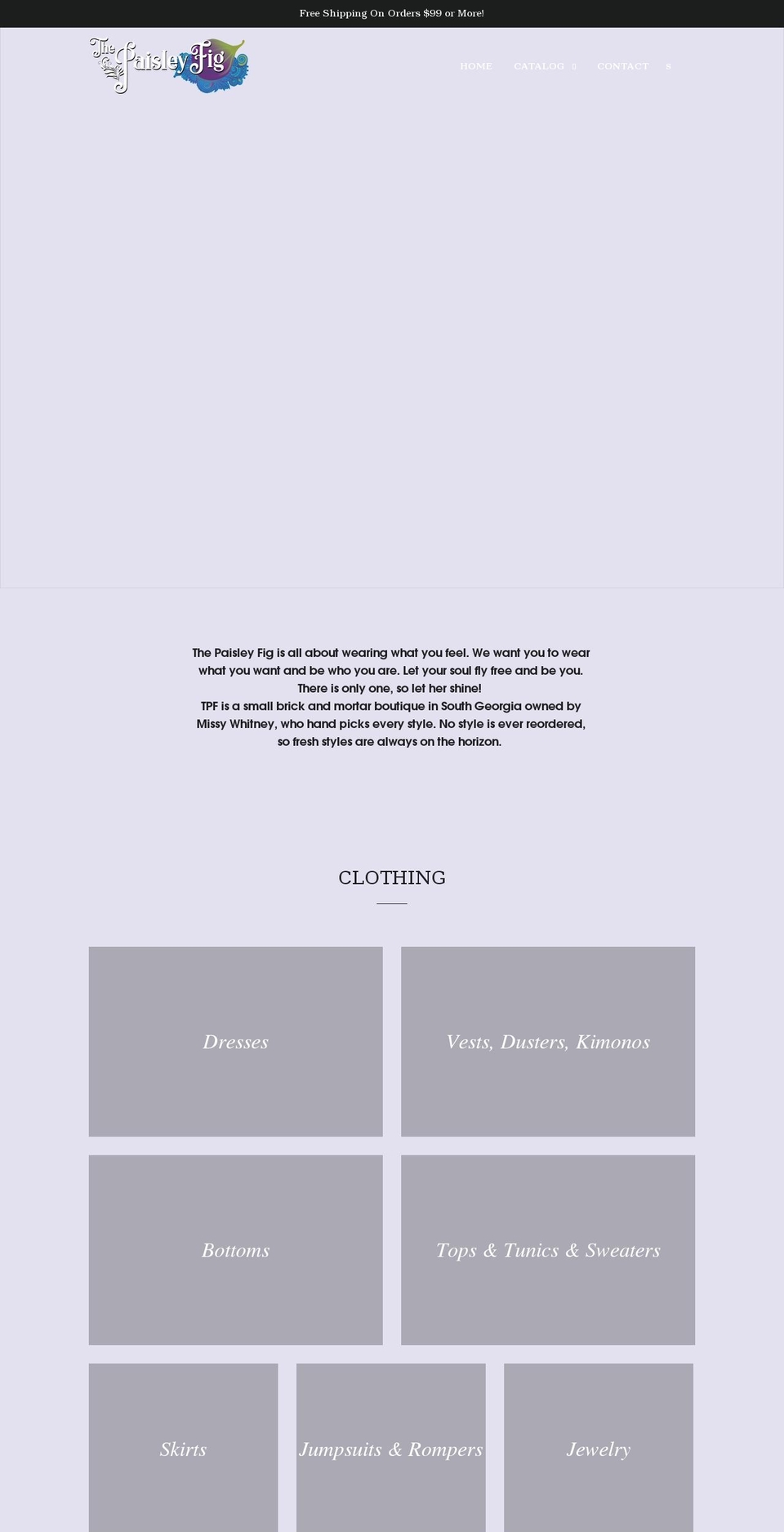 thepaisleyfig.com shopify website screenshot