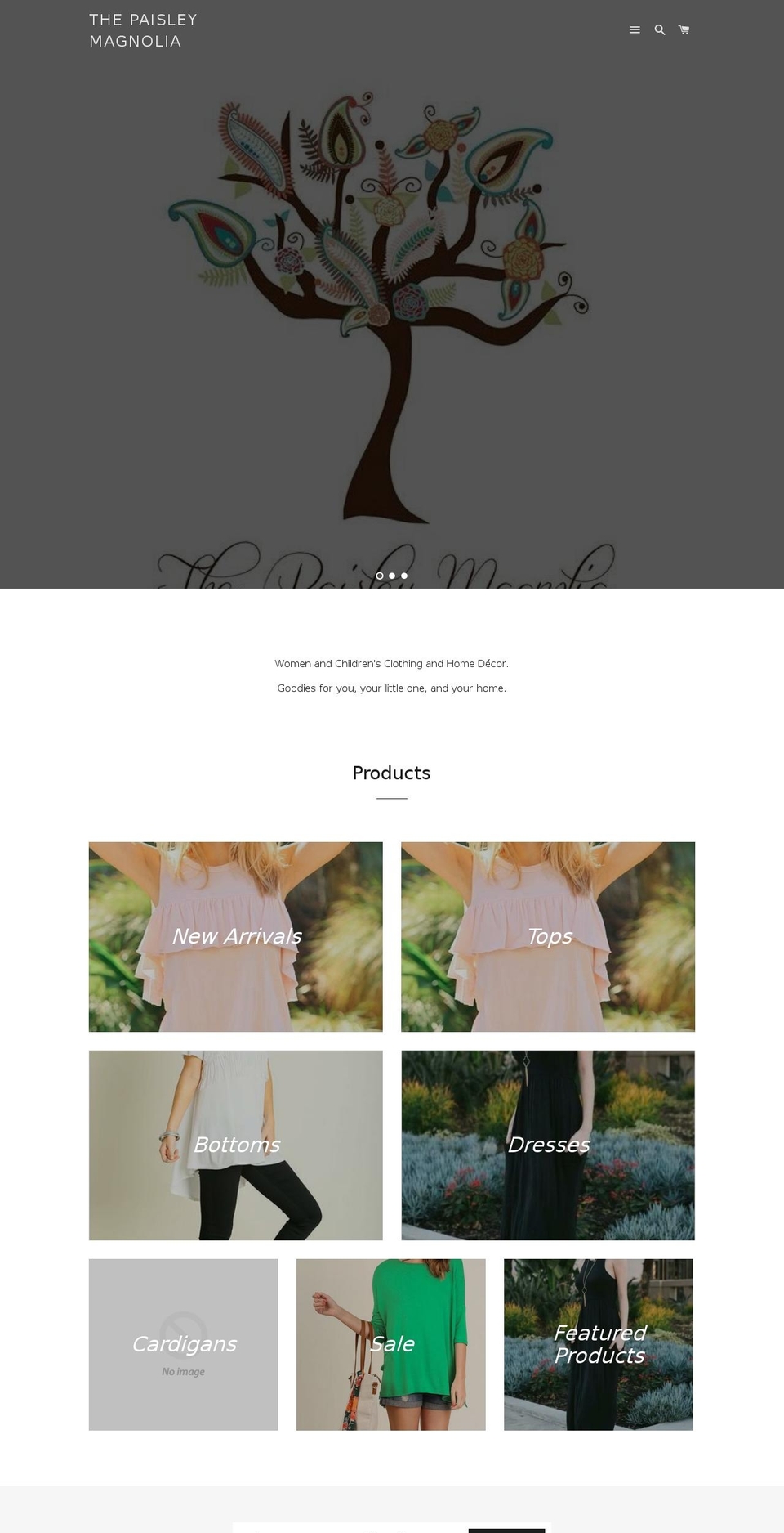 thepaisleymagnolia.com shopify website screenshot