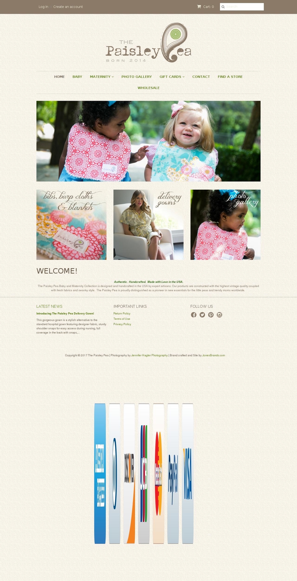 thepaisleypea.com shopify website screenshot