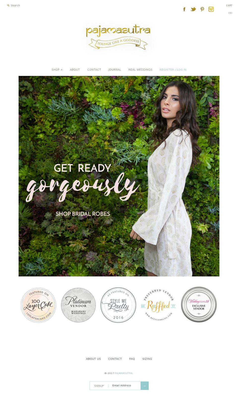 thepajamasutra.com shopify website screenshot