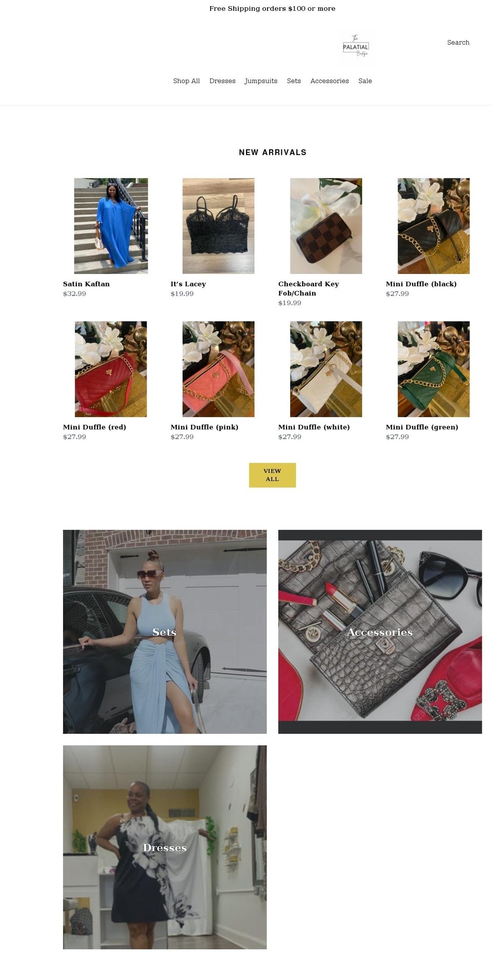 thepalatialboutique.com shopify website screenshot