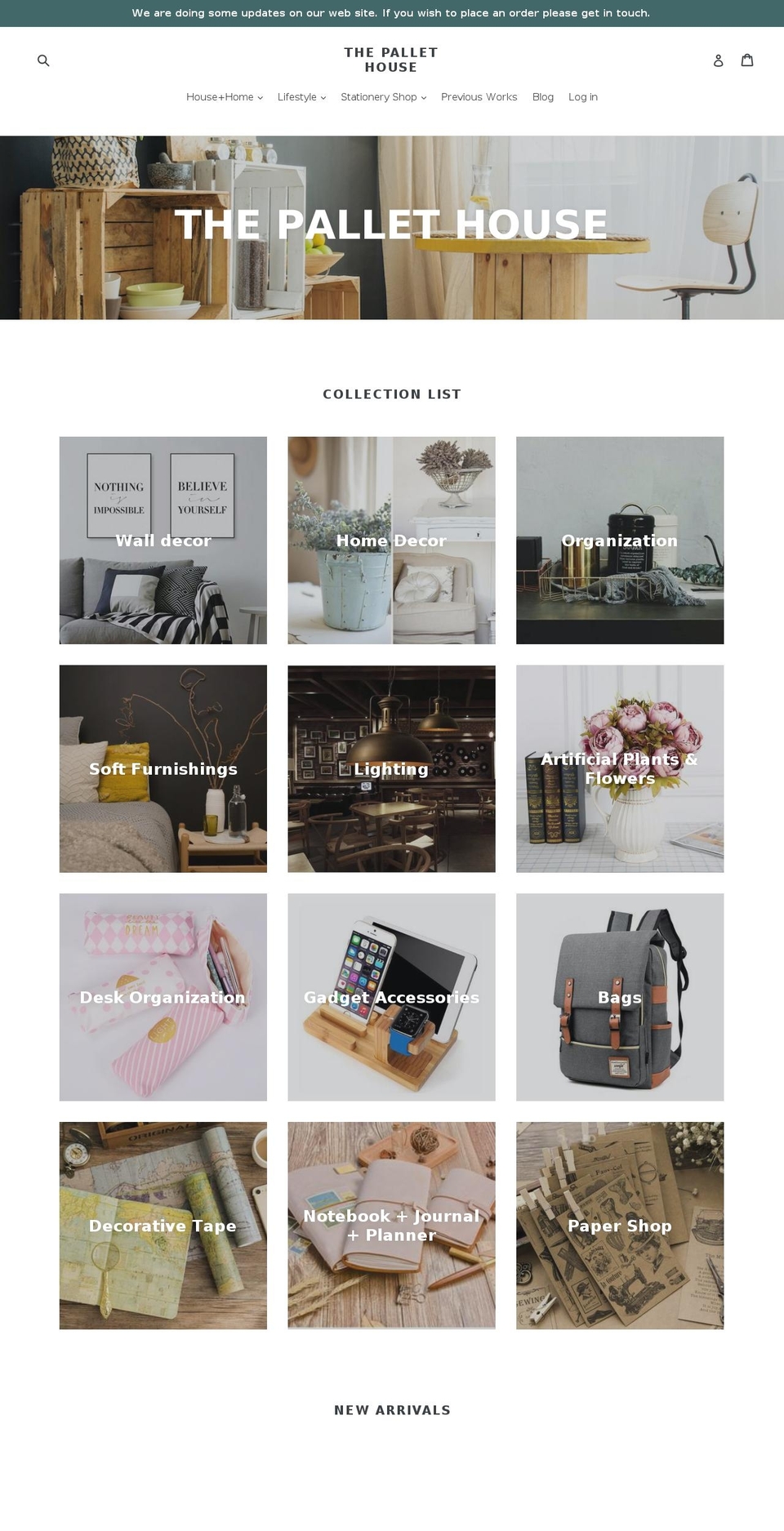 thepallethouse.com — Shopify storefront screenshot