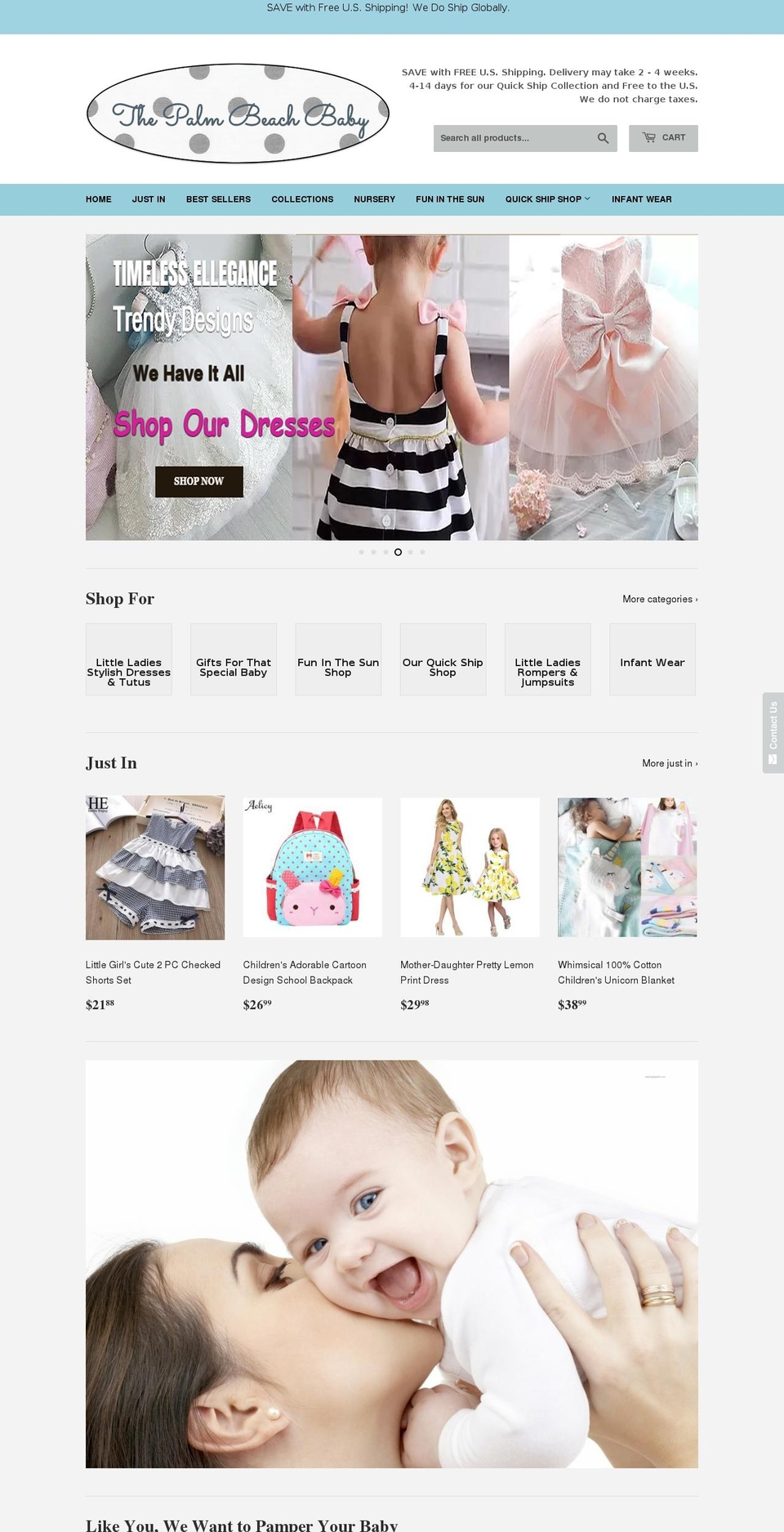 thepalmbeachbaby.com shopify website screenshot