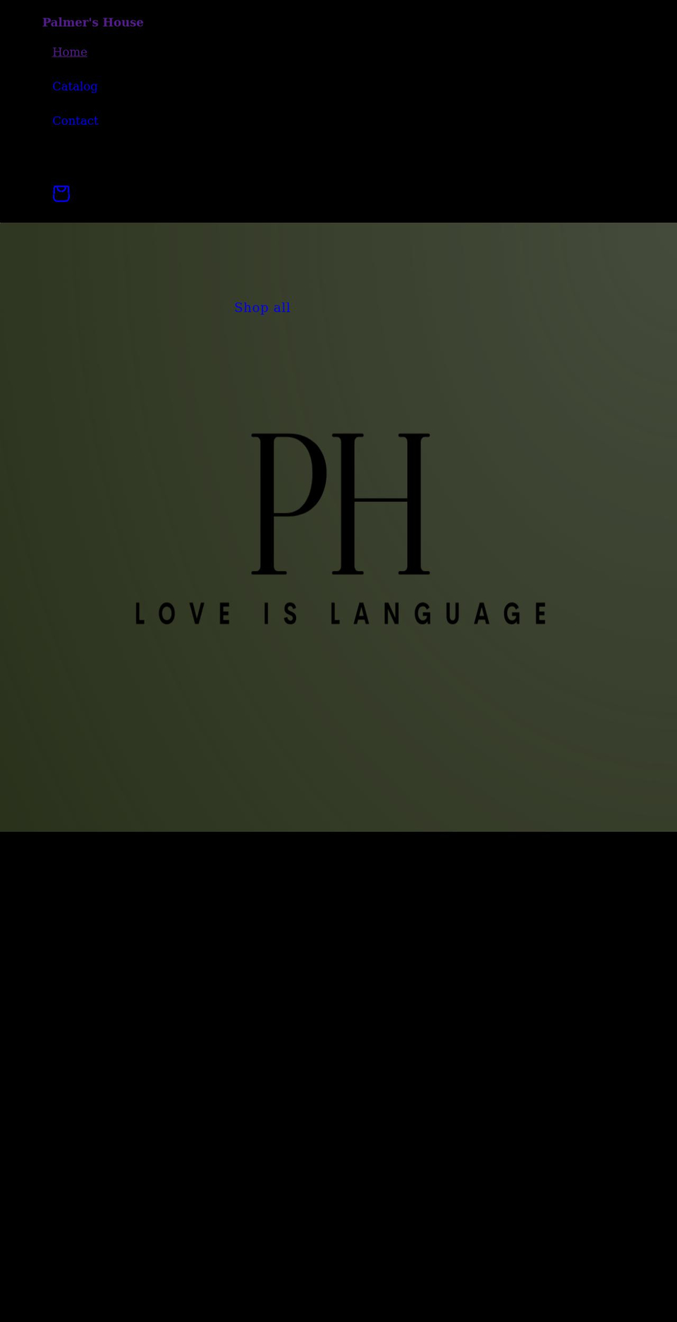 thepalmershouse.com shopify website screenshot