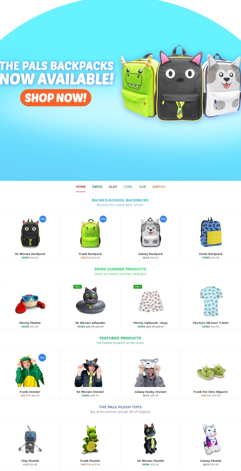 thepals.store shopify website screenshot