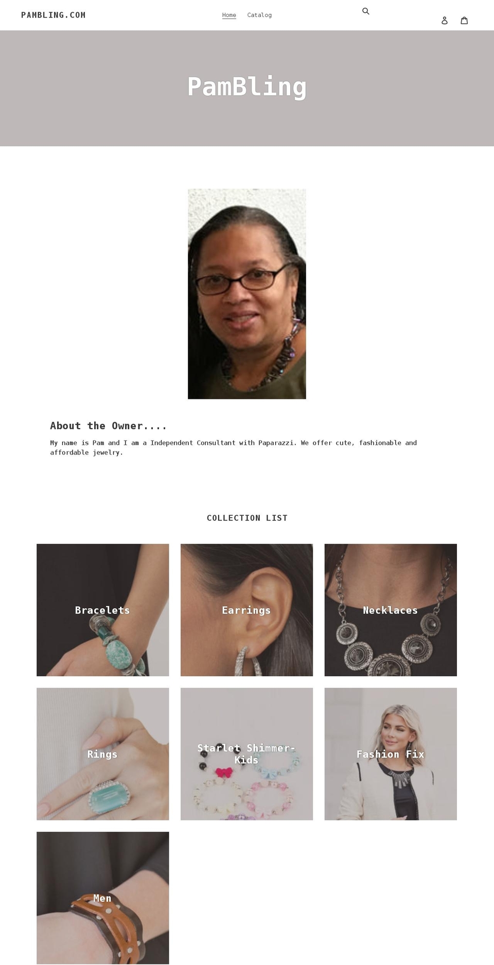 thepambling.com shopify website screenshot