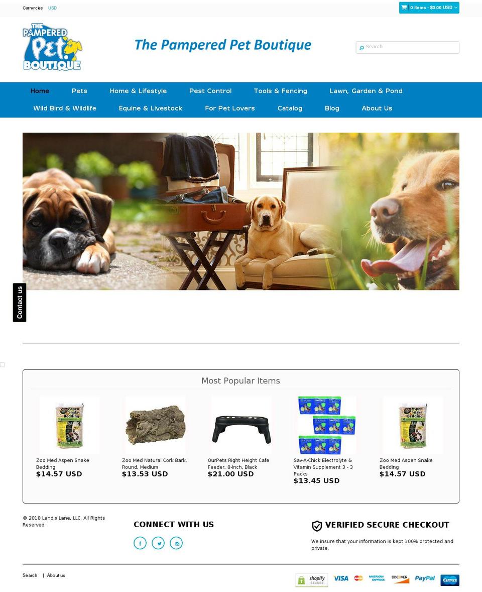 extreme-theme-updated Shopify theme site example thepamperedpetboutique.com