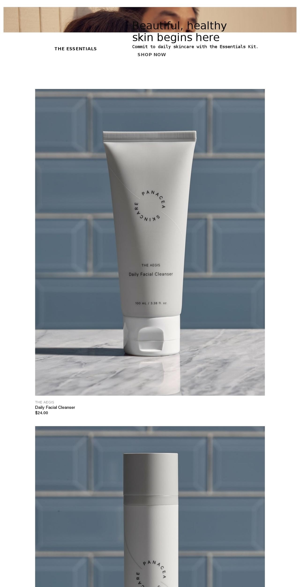 thepanacea.com shopify website screenshot