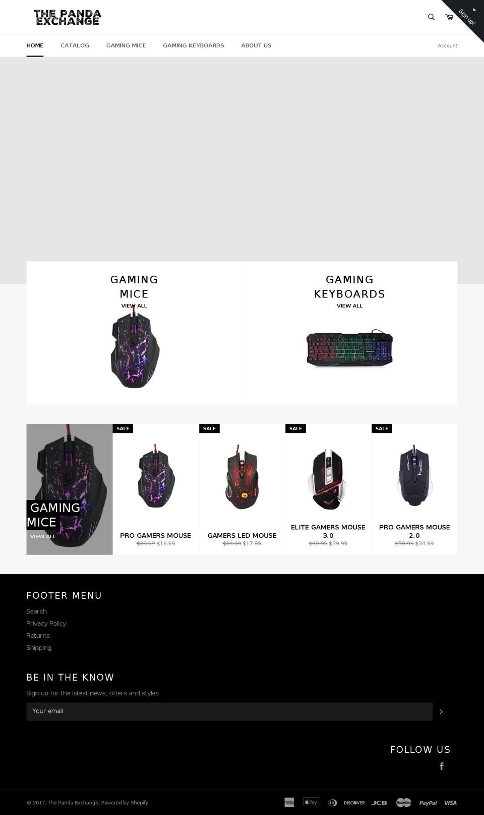 thepandaexchange.com shopify website screenshot