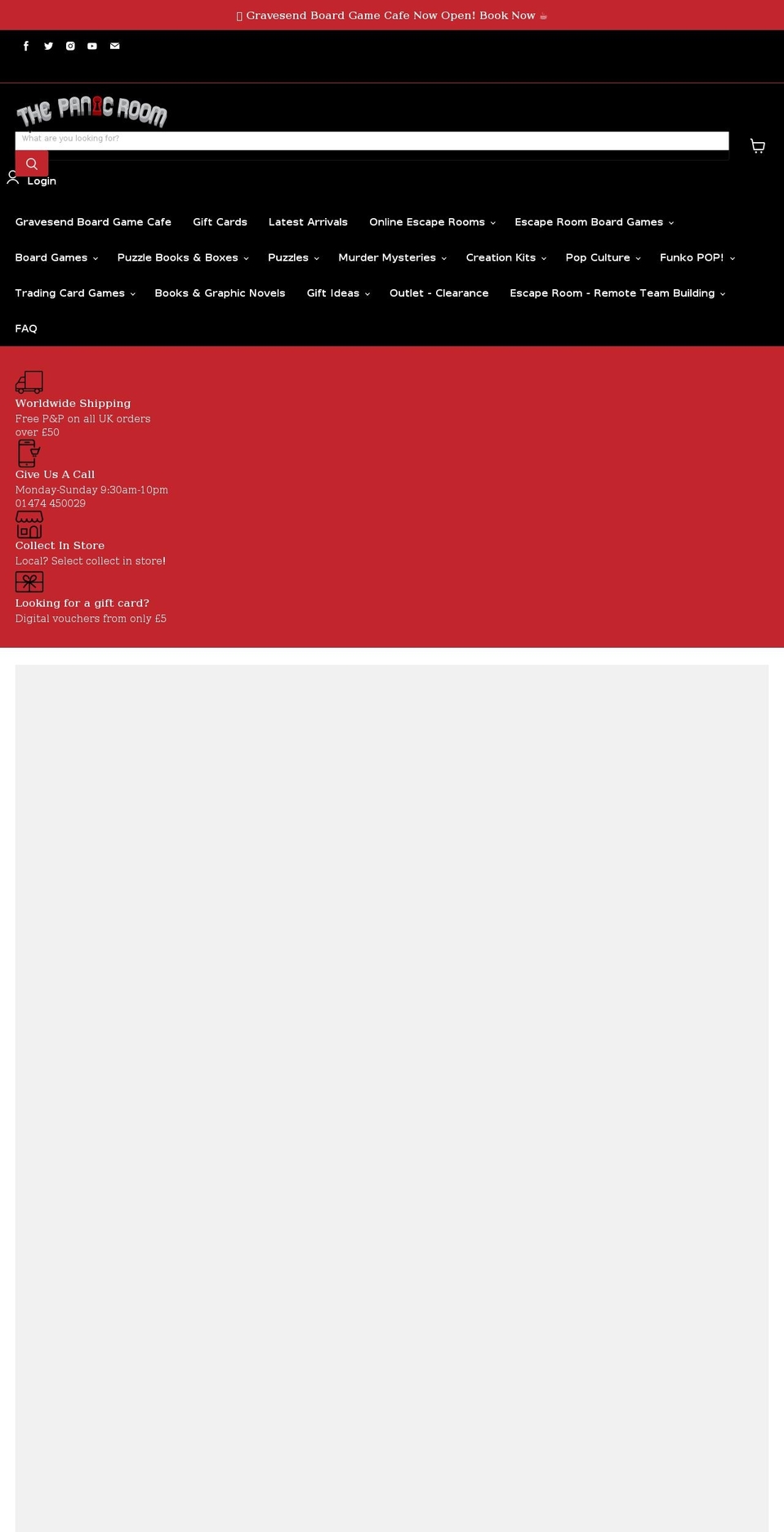 thepanicroomonline.net shopify website screenshot