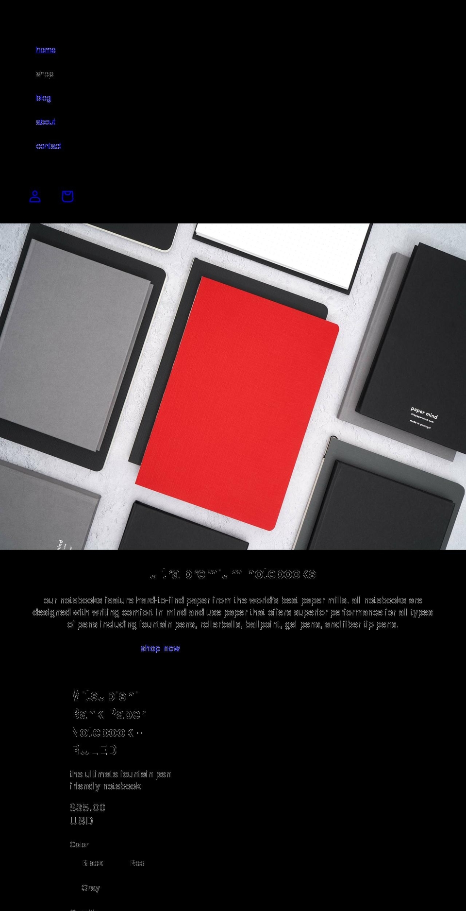 thepapermind.com shopify website screenshot
