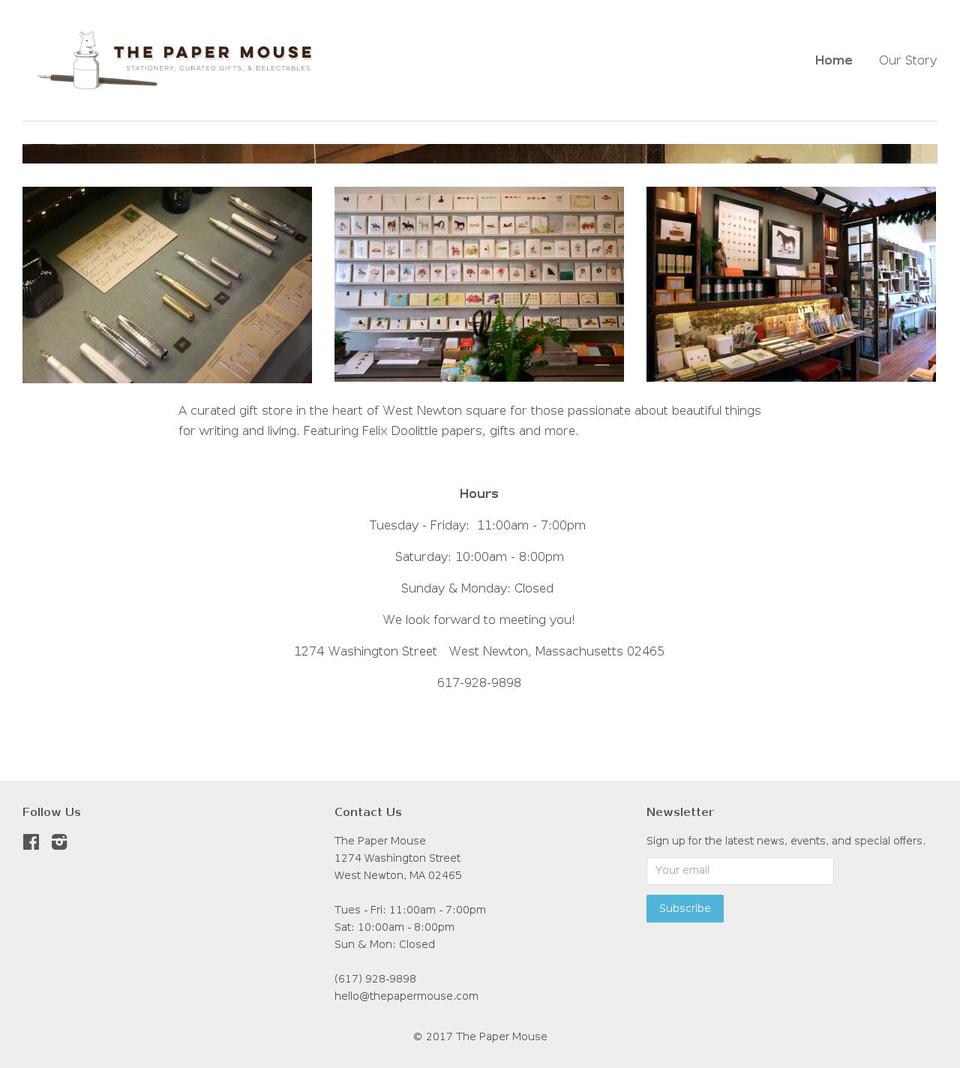 thepapermouse.com shopify website screenshot