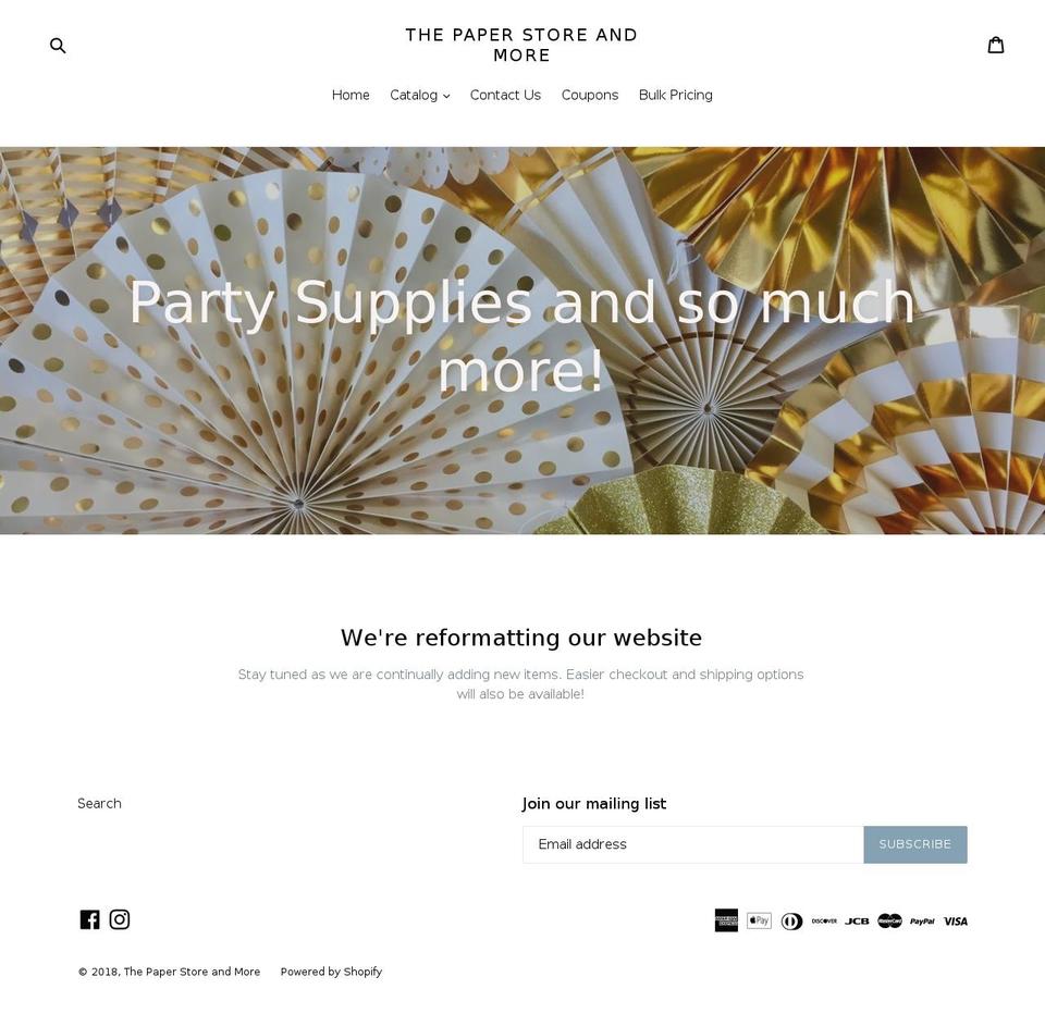 Paper Shopify theme site example thepaperstoreandmoreutah.com