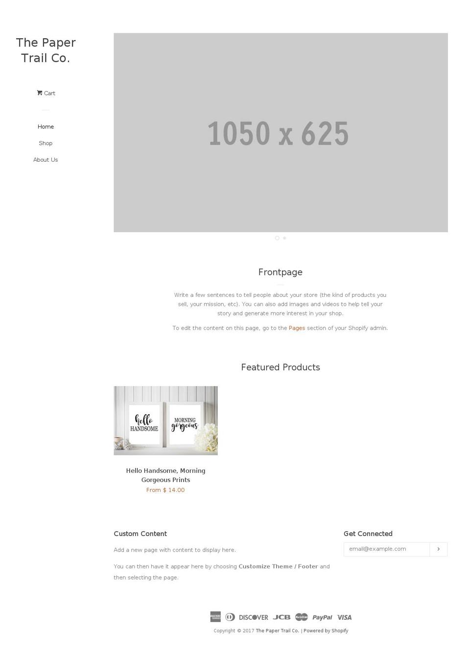 thepapertrailco.com shopify website screenshot