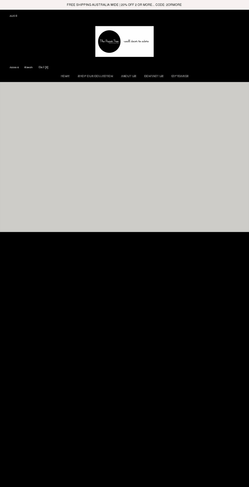 thepapertree.com.au shopify website screenshot