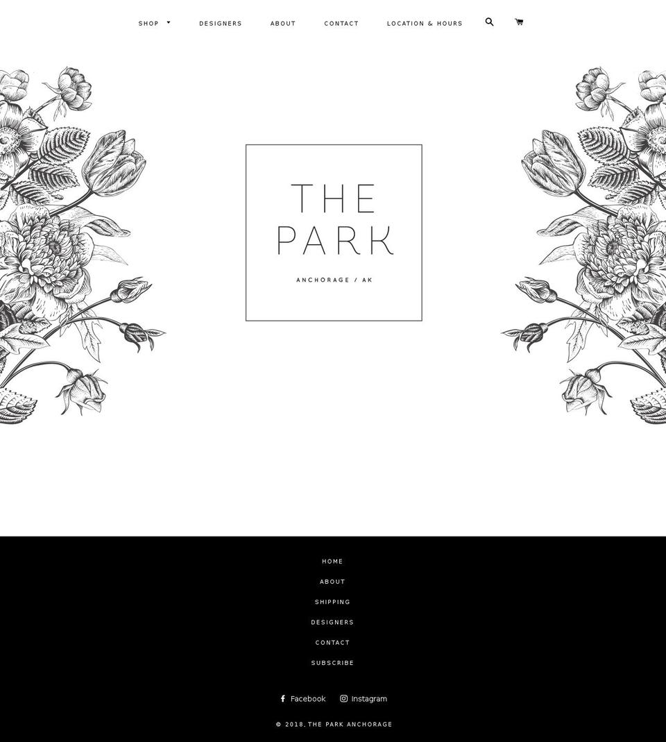 theparkak.com — Shopify storefront screenshot